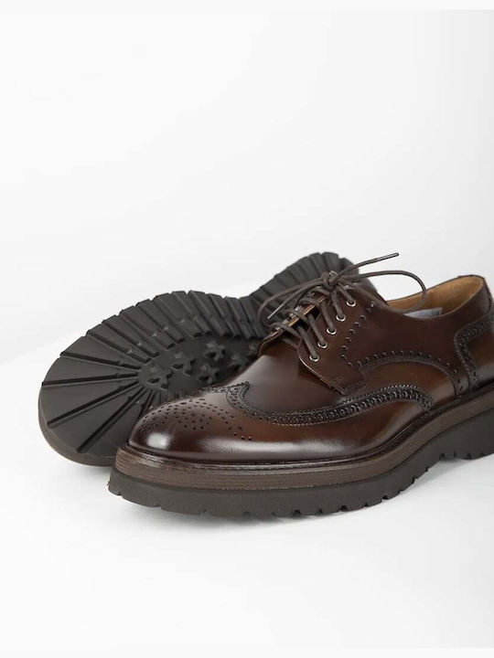 Calce Men's Leather Oxfords Brown