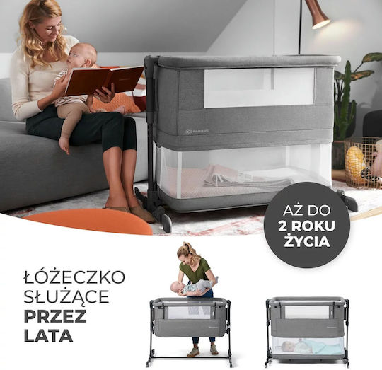 Kinderkraft Leagăn Neste Grow cu Saltea și Roți Alb