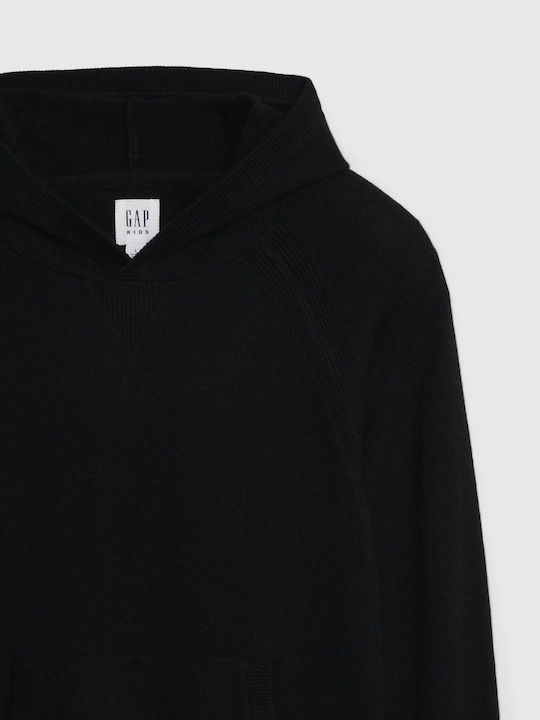 GAP Kinder Sweatshirt mit Kapuze und Taschen Schwarz