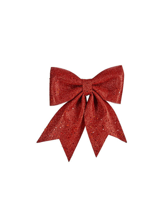 Krist+ Christmas Plastic Bow Ornament Red 29x30cm 12pcs