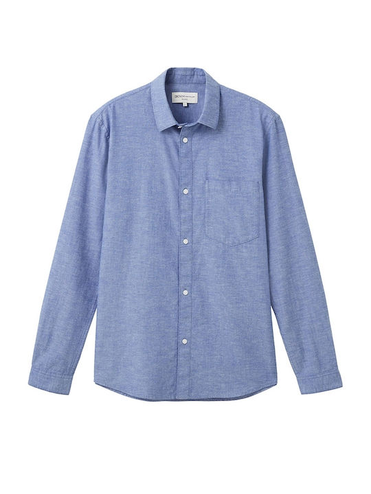 Tom Tailor Men's Shirt Long Sleeve Blue