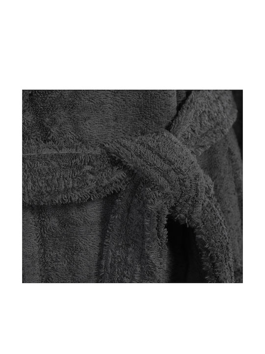 Nef-Nef Homeware Collar Bathrobe Anthracite 420gr/m²