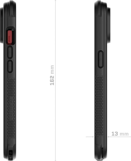 Ghostek Nautical 4 Back Cover Πλαστικό 0.68mm Αδιάβροχο Σετ με Τζαμάκι Μαύρο (iPhone 15)