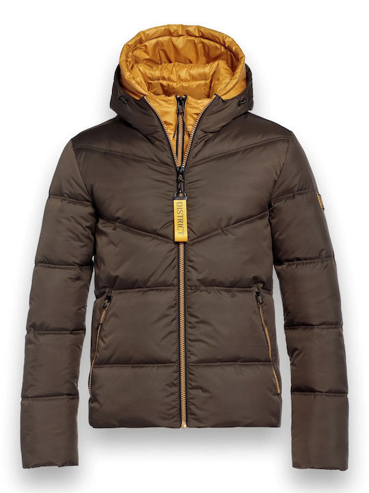 District Men's Winter Puffer Jacket Khaki