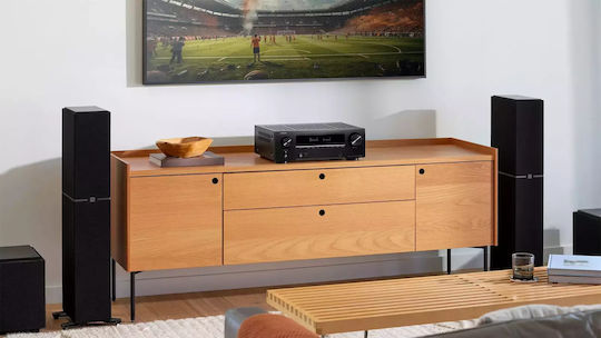 Denon AVR-X1800H Home Cinema Amplifier 4K/8K 7.2 Channels 80W/8Ω 175W/6Ω with HDR and Dolby Atmos Black