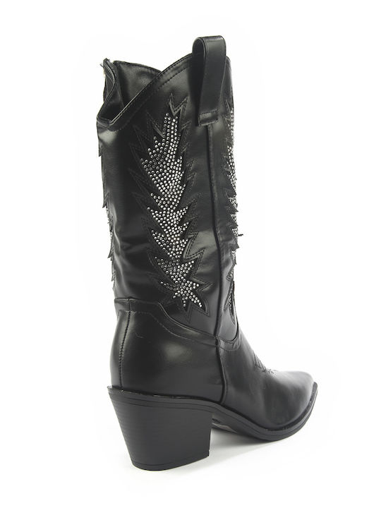 Synthetic Leather Women's Boots Black