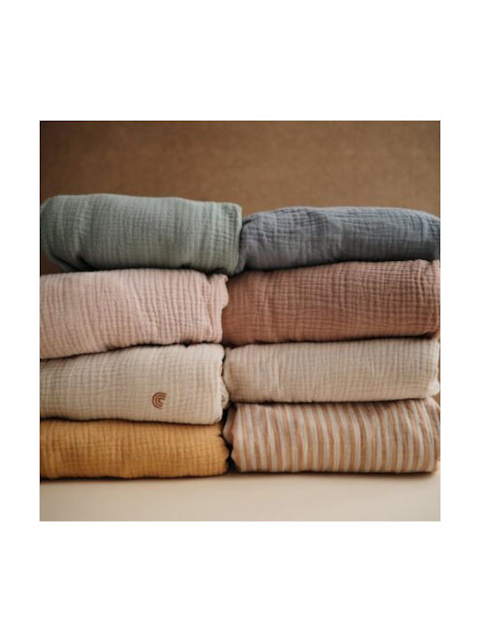 Mushie Baby Bettlaken Für Krippe Baumwolle Angepasst Beige 60x120cm