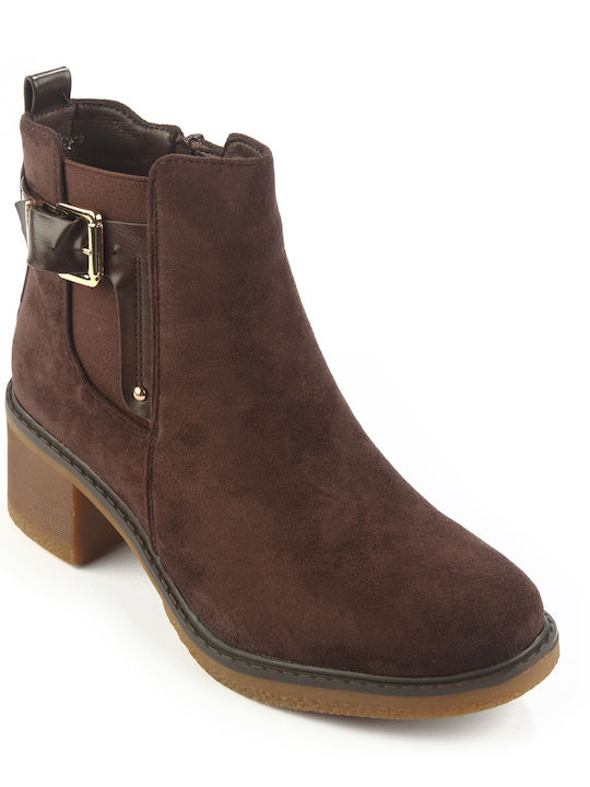 Fshoes Women's Ankle Boots Brown