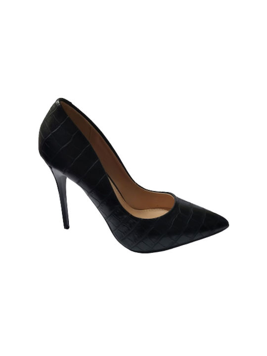 Alta Moda Leder Pumps mit hohem Absatz Schwarz