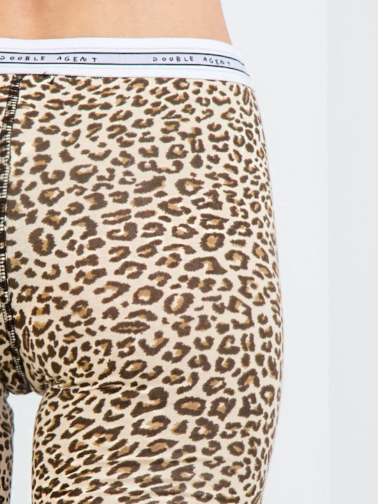 Frauen Kurze Hosen Leggings Beige