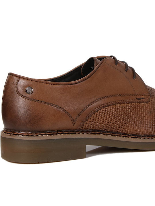 Base London Men's Leather Casual Shoes Tabac Brown