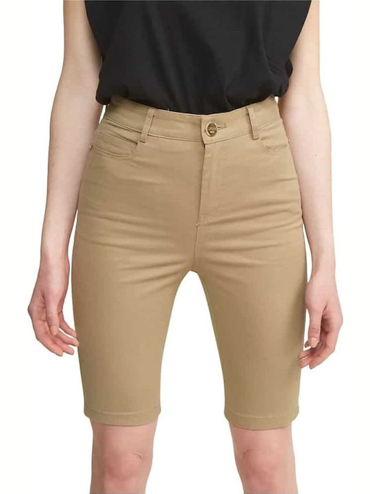 Damen Bermuda Jean Beige