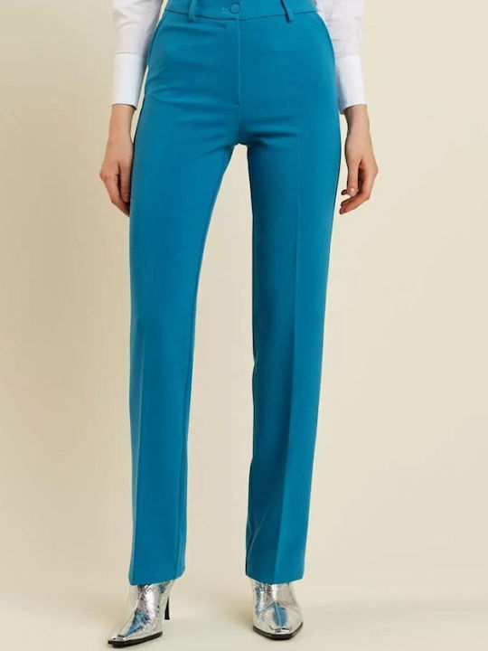 Women's Sky Blue (Sky Blue) Suit in Straight Line