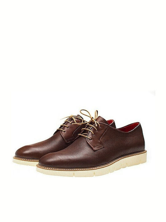 Stefan Fashion Men's Leather Casual Shoes Brown