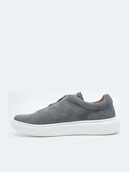 Il Mio Collection Men's Leather Casual Shoes Gray