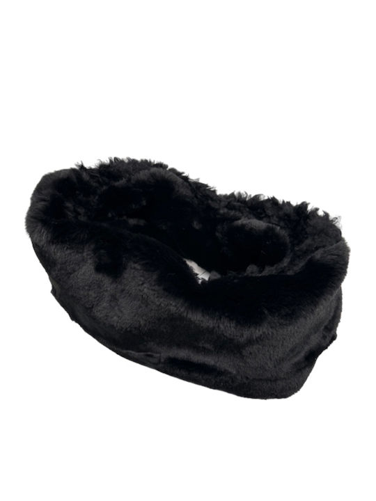 Women's Furry Neck Warmer Black