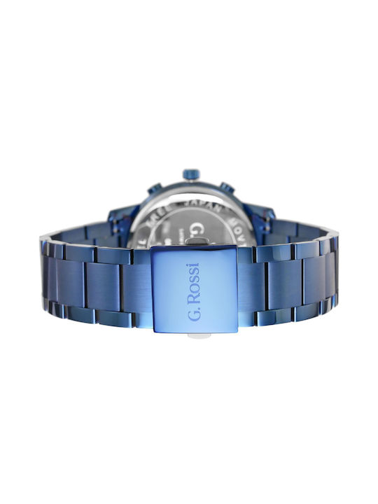 G.Rossi Watch Chronograph Battery with Metal Bracelet
