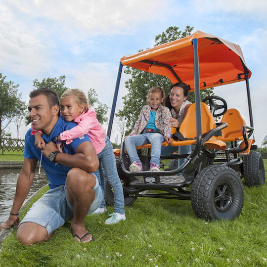 Berg Kids Foot-to-Floor Car Two Seater with Pedal Inspired Orange