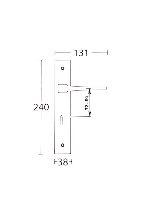 Convex Buton Ușa din față cu Placă Dreapta 1495 ICH-13563-ΠΌΜΟΛΟ-ΕΞΏΠΟΡΤΑΣ-ΔΕΞΊ Matt Grafitis