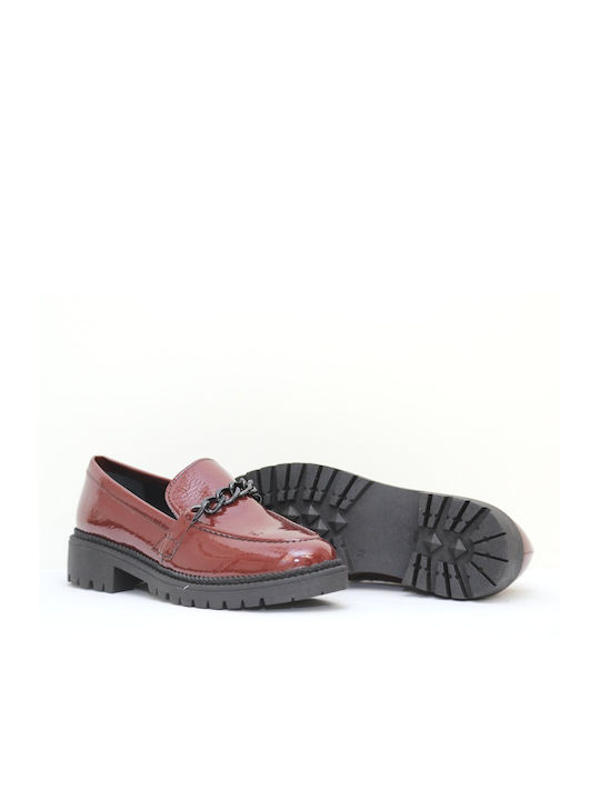 Anteos Damen Loafers in Burgundisch Farbe