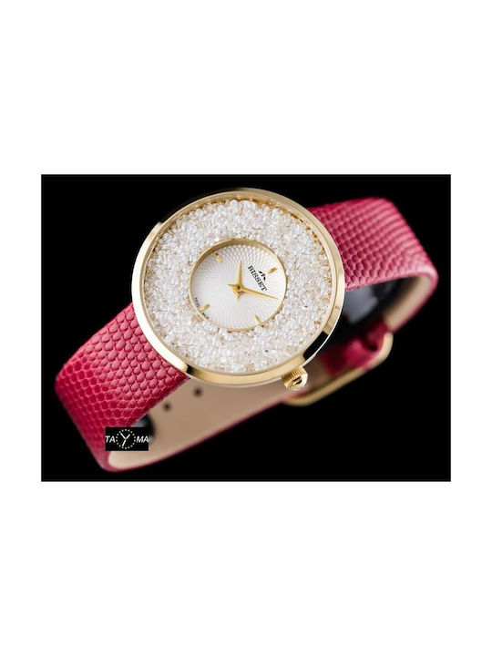 Bisset Watch with Red Metal Bracelet