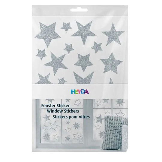 Heyda Crăciun Autocolante pentru Fereastră cu Design Αστεριού 20x27cm.