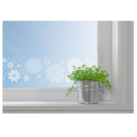 Heyda Χριστουγεννιάτικα Aufkleber für das Fenster mit Design Νιφάδων 200x7.6cm.