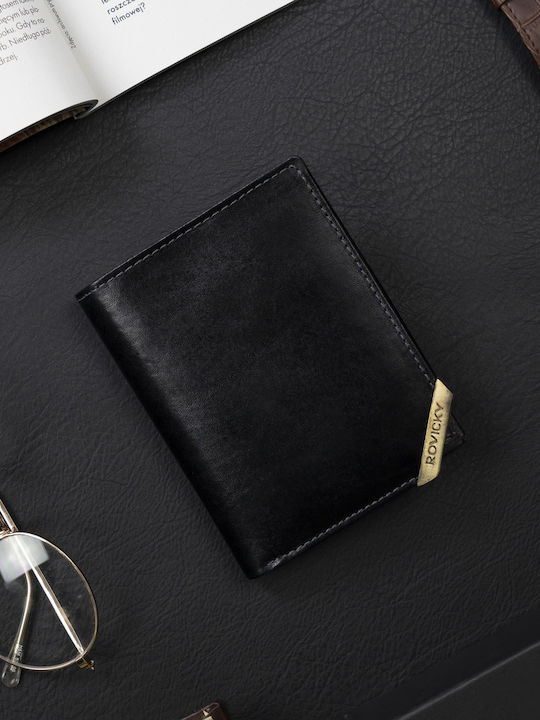 Δερμάτινο Ανδρικό Πορτοφόλι με RFID Μαύρο