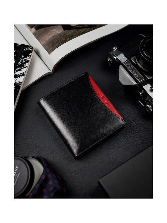 Men's Leather Card Wallet with RFID Black