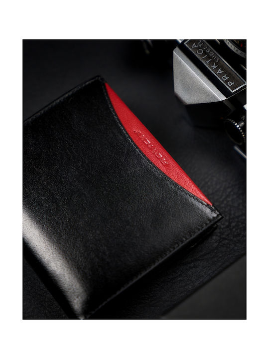 Men's Leather Card Wallet with RFID Black