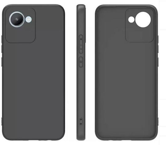 Realme Back Cover Σιλικόνης Μαύρο (Realme C30)