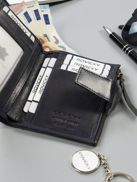Δερμάτινο Ανδρικό Πορτοφόλι Καρτών με RFID Μαύρο