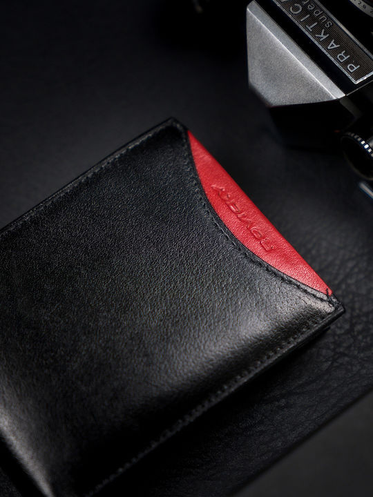 Leder Herren Geldbörse Karten mit RFID Schwarz