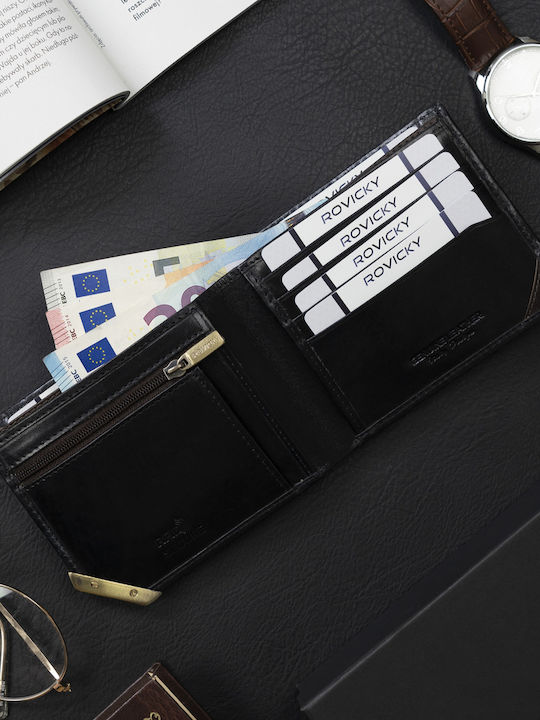 Δερμάτινο Ανδρικό Πορτοφόλι με RFID Μαύρο