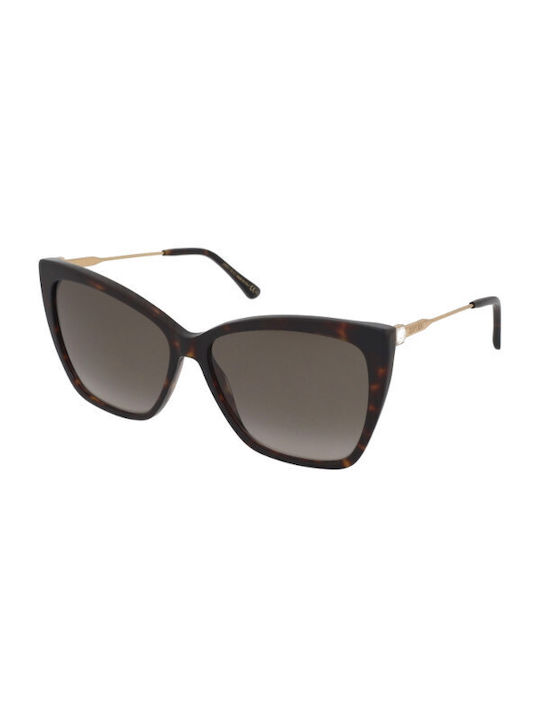 Jimmy Choo Seba S 086/ha Women's Sunglasses with Brown Tartaruga Frame and Brown Gradient Lens SEBA/S-086/HA-58