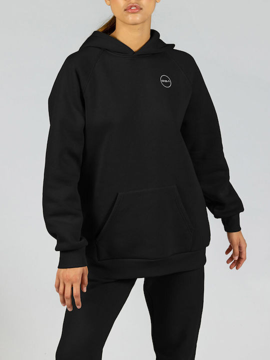 GSA Women's Long Hooded Fleece Sweatshirt BLACK