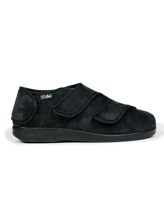 OrtoMed Winter Women's Slippers in Black color