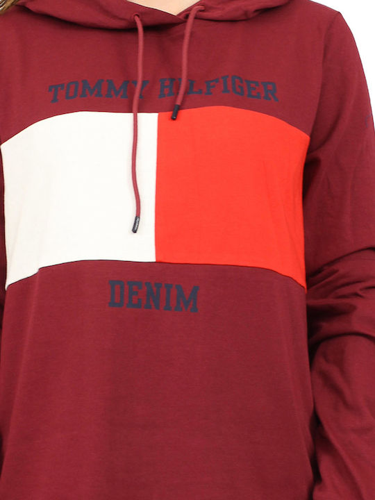Women's Sweatshirt Hooded Burgundy