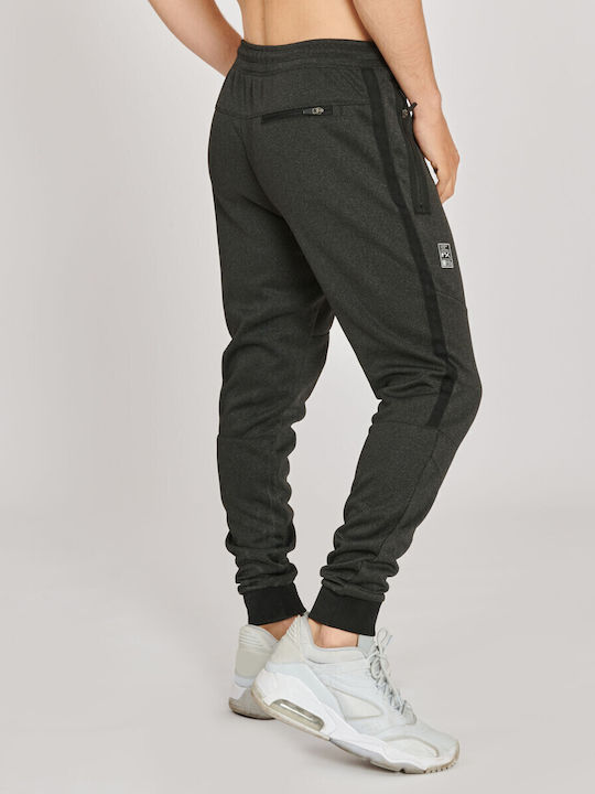 Sweatpants Glossy with Elastic Dark Grey