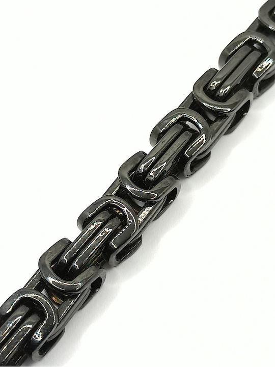 PS Silver Bracelet Chain with design Byzantine made of Steel
