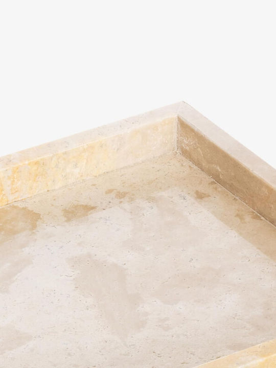 Navaris Διακοσμητικός Δίσκος Travertine Tray Rechteckig 30x20x3cm 1Stück