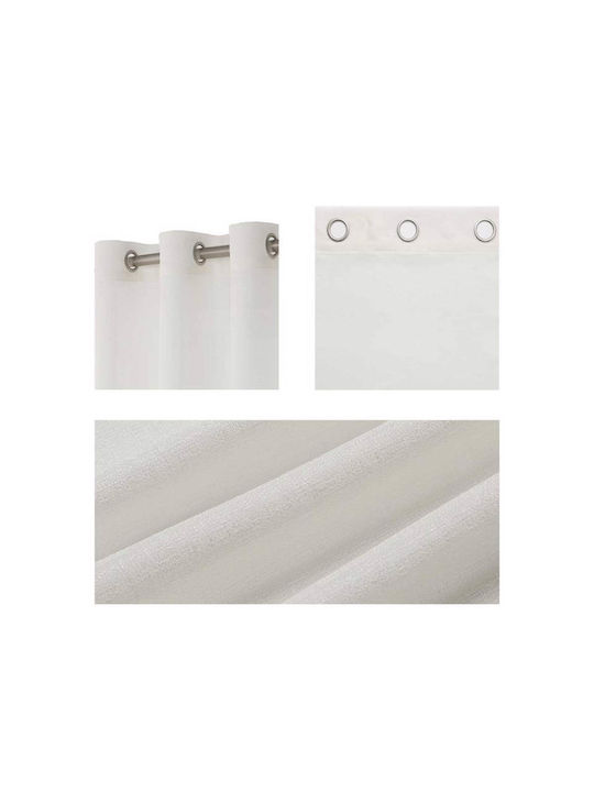 Viokarpet Curtain with Grommet White 140x265cm