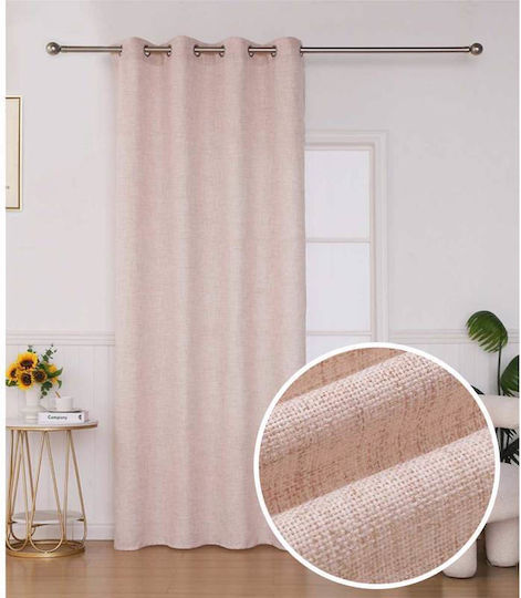 Viokarpet Vorhang mit Grommets Rosa 140x285cm