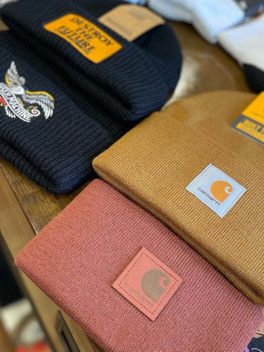 Carhartt Beanie Unisex Σκούφος Πλεκτός σε Καφέ χρώμα