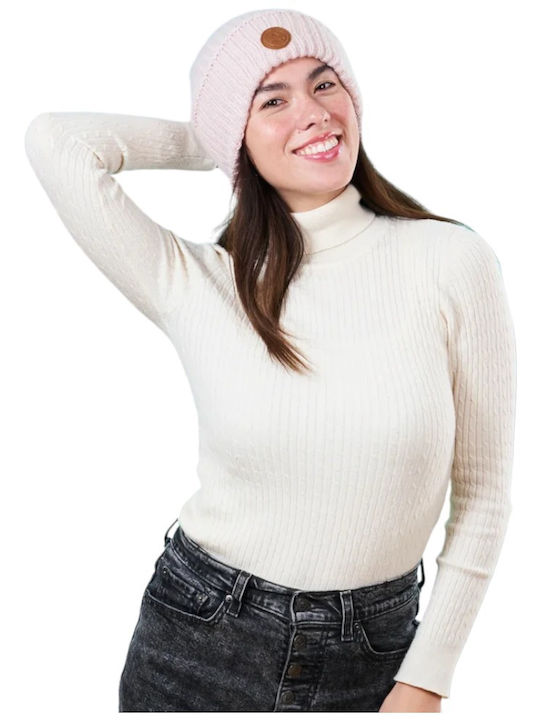 Beanie Unisex Fleece Beanie Gestrickt in Rosa Farbe