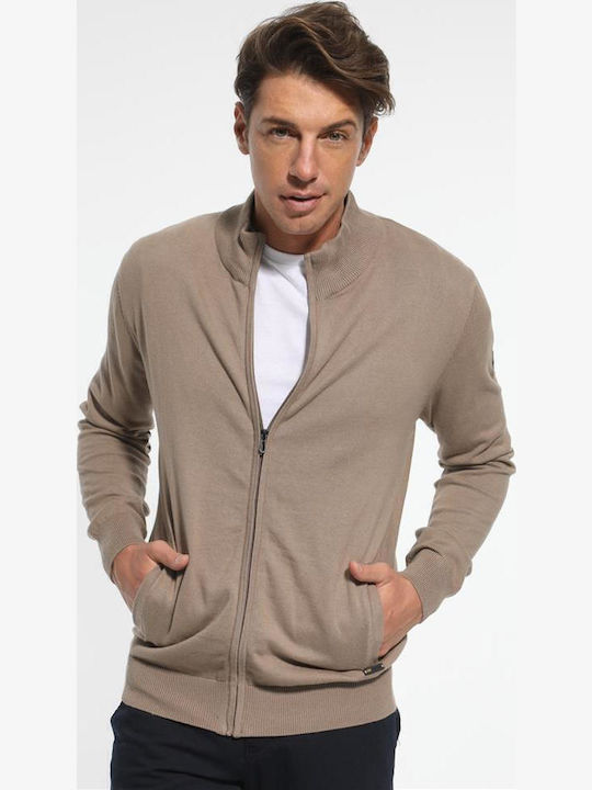 Men's Knitted Cardigan Brown