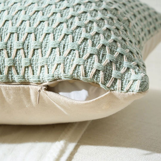 Whitegg Decorative Pillow Case D0200 From 100% Cotton 5 Green 45x45cm