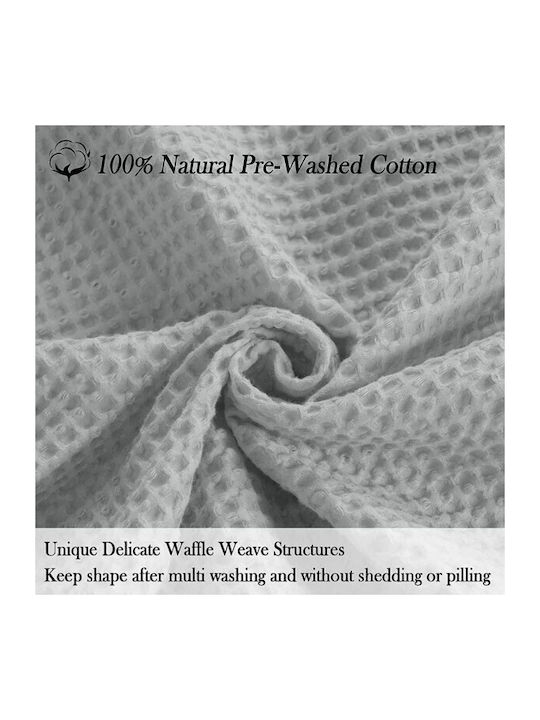 Viosarp Κουβέρτα Πικέ Υπέρδιπλη 220x240εκ. Light Grey