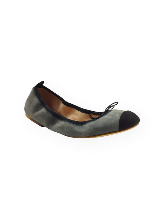 Bloch Balerini copii with Elastic Strap Leather Gray