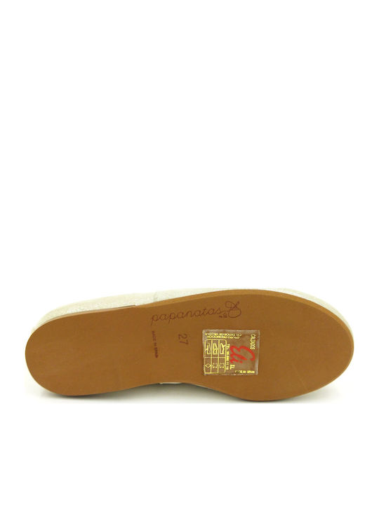 Kids Leather Ballerinas Silver